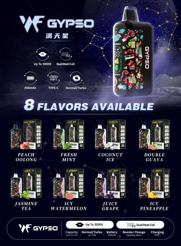 王嘉尔同款 GYPSO滿天星拋棄式30000口